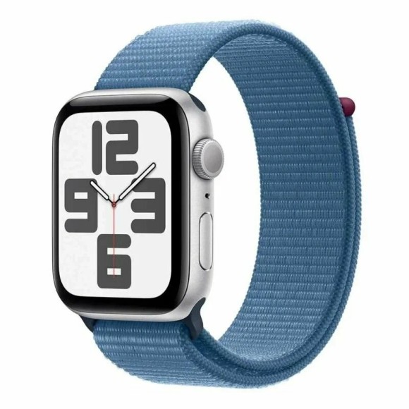 Умные часы Apple Watch  44мм MREF3 Series SE 2023 корпус из  алюм цвета серебристый ,Sport Loop браслет синий (Серебристый, Синий)