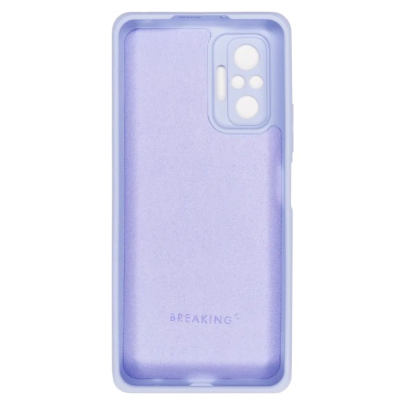 Чехол-накладка Xiaomi Redmi Note 10 Pro Breaking силикон с микрофиброй фиолетовый