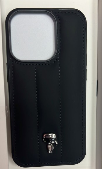 Чехол-накладка для iPhone 14 Pro KARL LAGERFELD черный с человечком