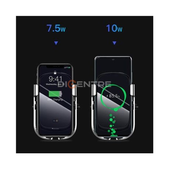 Держатель Baseus Rock-solid Electric - Се для телефона с беспроводной быстрой зарядкой (WXHW01-B0S)