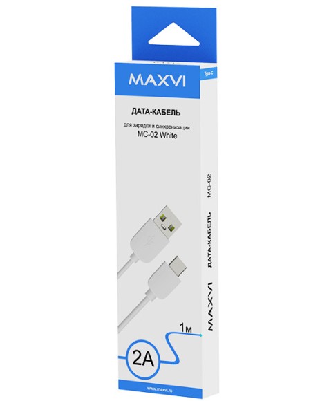 Type-C Maxvi MC-02  2A 1м белый Type-C Maxvi MC-02  2A 1м белый