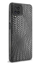 Чехол-накладка Samsung A22s силикон плетенка черный