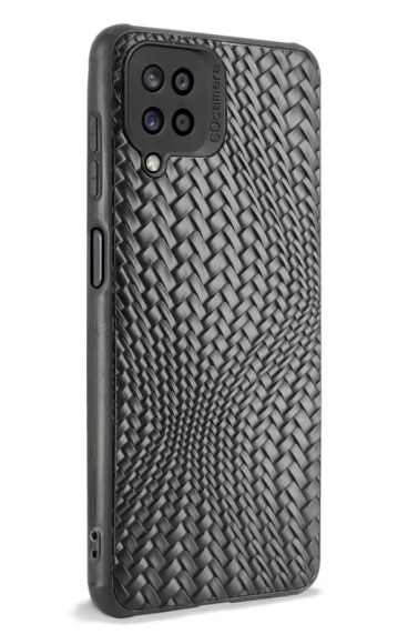 Чехол-накладка Samsung A22s силикон плетенка черный