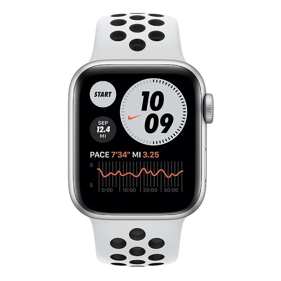 Часы Apple Watch SE GPS 40мм Aluminum Case with Nike Sport Band (MYYD2RU/A) (серебристый, платина) Часы Apple Watch SE GPS 40мм Aluminum Case with Nike Sport Band (MYYD2RU/A) (серебристый, платина)