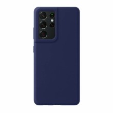Чехол-накладка Samsung S21 Ultra Silicone Case синий