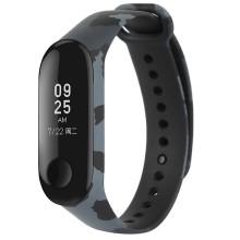Ремешок для Xiaomi Mi Band 5 камуфляж серый