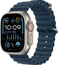 Умные часы  Apple Watch Ultra 2 2024 MYT03 49mm Natural Titanium Case with Blue Ocean Band (Natural Titanium, Blue)