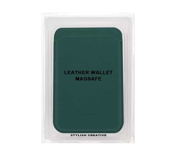 Чехол бумажник K-DOO Leather Wallet Magsafe зеленый Чехол бумажник K-DOO Leather Wallet Magsafe зеленый