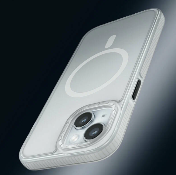 Чехол-накладка для iPhone 15 Pro Hoco Drop Proof Magnetic белый Чехол-накладка для iPhone 15 Pro Hoco Drop Proof Magnetic белый