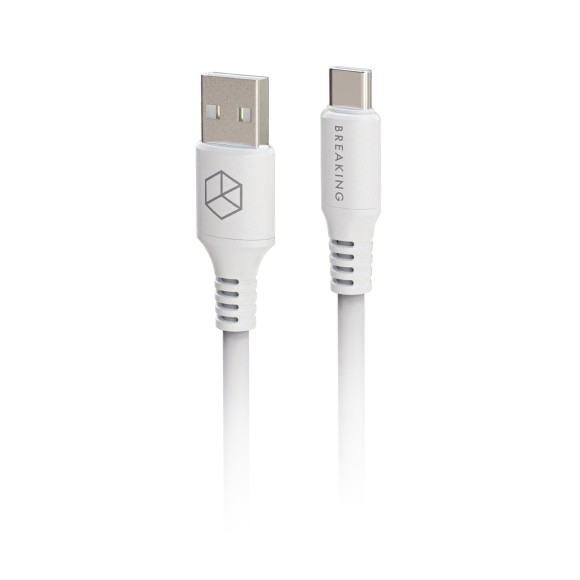 Type-C Breaking K20 USB-A-USB-C 1м 3.0А белый Type-C Breaking K20 USB-A-USB-C 1м 3.0А белый