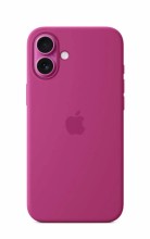 Чехол-накладка для iPhone 16 Silicone Case MagSafe фуксия