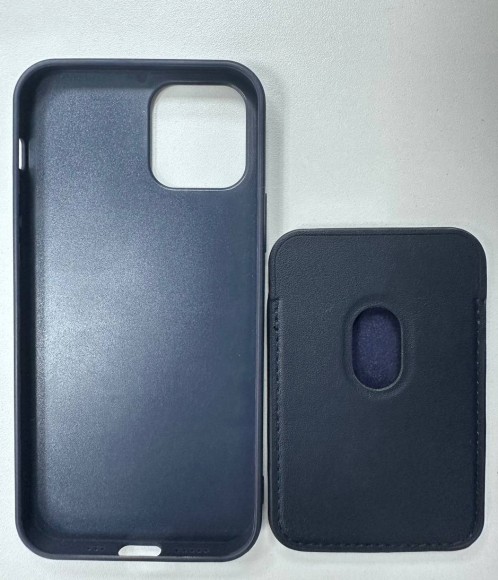 Чехол-накладка для iPhone 12/12 Pro Mutural кожа синий