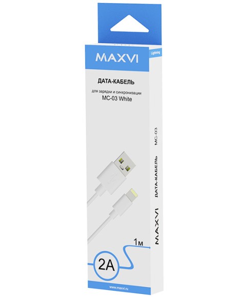 Lightning Maxvi MC-03 2A 1м белый Lightning Maxvi MC-03 2A 1м белый