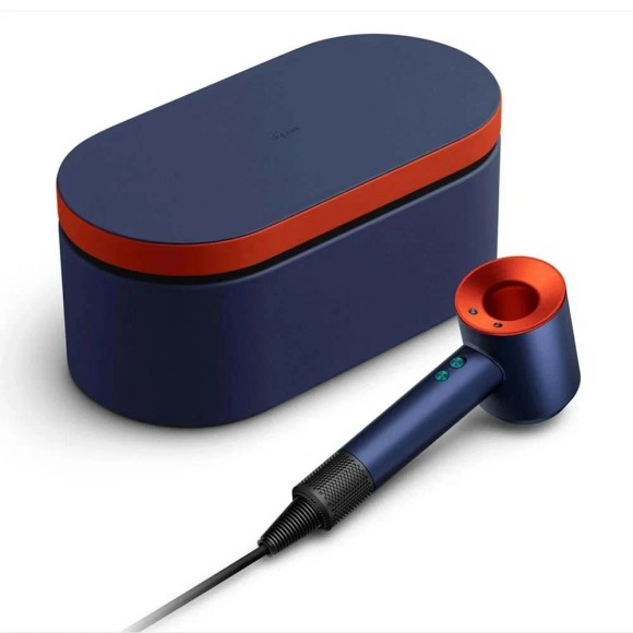 Фен Dyson Supersonic HD15+кейс Prussian Blue/Topaz Orange Фен Dyson Supersonic HD15+кейс Prussian Blue/Topaz Orange