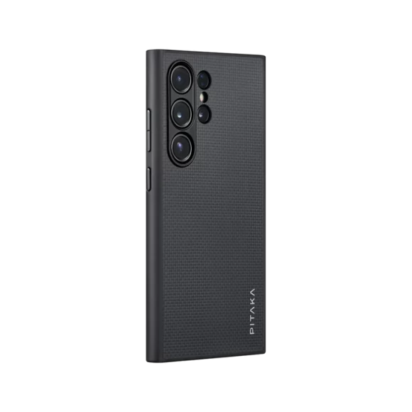 Чехол-накладка Samsung S25 Ultra PITAKA Tactile Woven Case PIN Button Black/Grey Plain