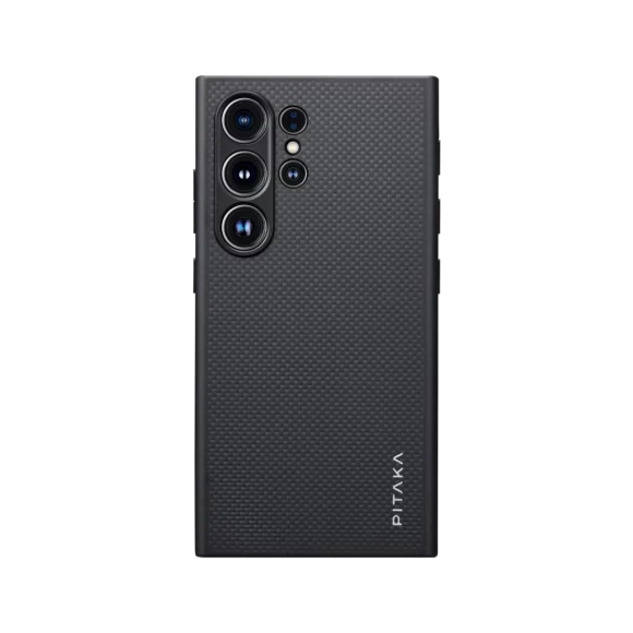 Чехол-накладка Samsung S25 Ultra PITAKA Tactile Woven Case PIN Button Black/Grey Plain Чехол-накладка Samsung S25 Ultra PITAKA Tactile Woven Case PIN Button Black/Grey Plain