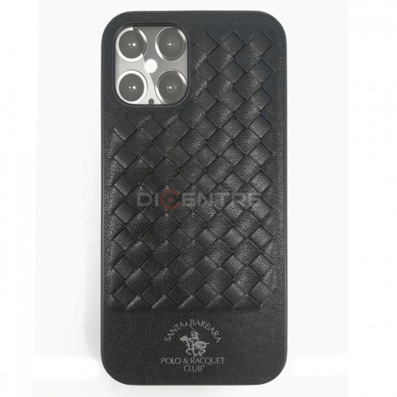Чехол-накладка для iPhone 12 Pro Santa Barbara плетенка черный