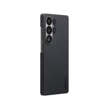 Чехол-накладка Samsung S25 Ultra PITAKA Tactile Woven Case Black/Grey (Twill)