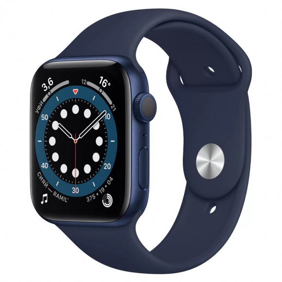 Часы Apple Watch Series 6 GPS 40mm Aluminum Case with Sport Band (MG143RU/A) (синий, Синий)