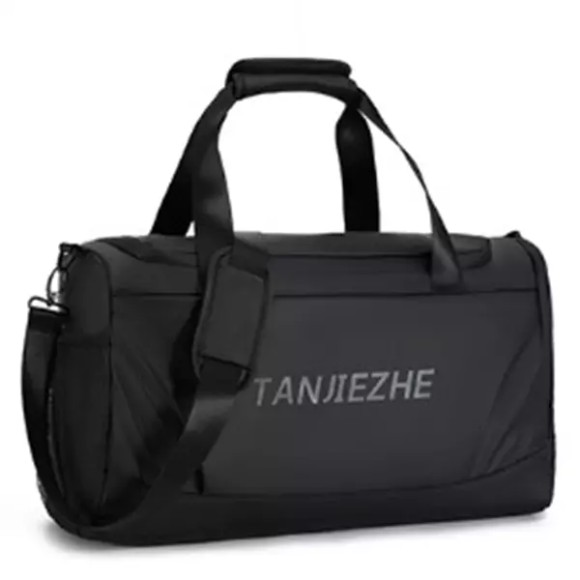 Сумка спортивная через плечо дорожная черная YG-023-1