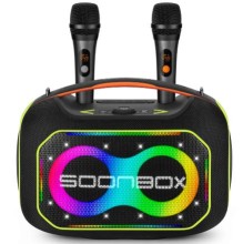 Портативная Акустика SoonBox S6300 PRO Черный-оранжевый + 2 микрофона Портативная Акустика SoonBox S6300 PRO Черный-оранжевый + 2 микрофона