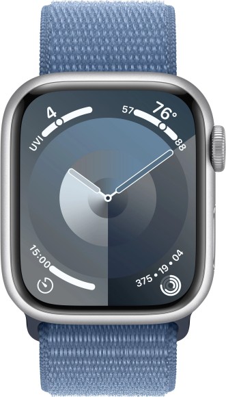Умные часы Apple Watch 45мм MR9F3 Series 9 корпус серебристый Sport Loop ремешок синий  (Silver, Blue) Умные часы Apple Watch 45мм MR9F3 Series 9 корпус серебристый Sport Loop ремешок синий  (Silver, Blue)