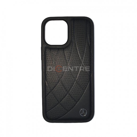 Чехол-накладка для iPhone 12/12 Pro Mercedes кожа черный