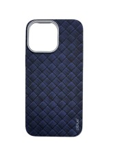 Чехол-накладка для iPhone 15 Pro Max PiBlue Protective Shell плетенка синий