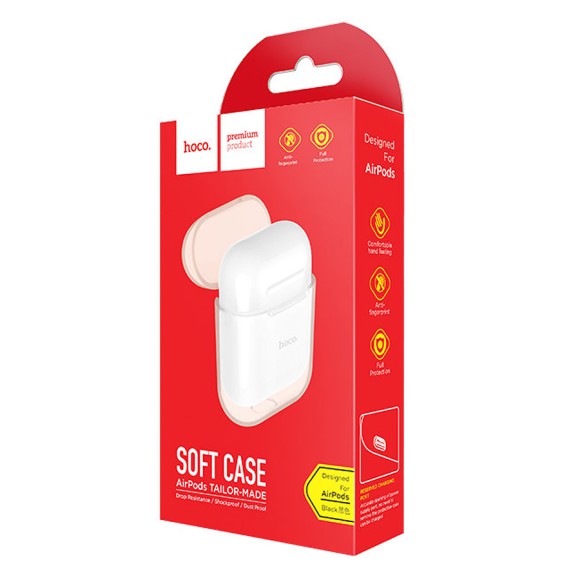 Сумка-чехол на AirPods Hoco розовый Сумка-чехол на AirPods Hoco розовый