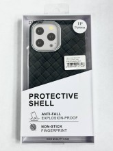 Чехол-накладка для iPhone 15 Pro Max PiBlue Protective Shell плетенка черный