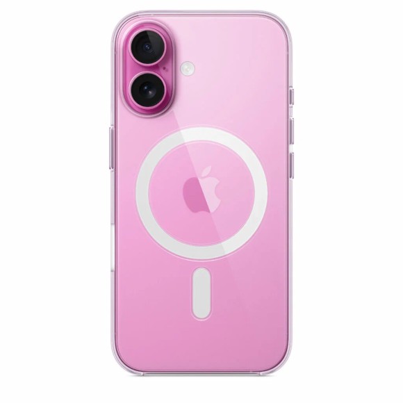 Чехол-накладка для iPhone 16 Clear Case MagSafe прозрачный