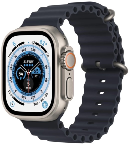 Умные часы Apple Watch Ultra MQET3 49 мм/One Size корпус из титана, ремешок Midnight Ocean Band  (Темная ночь)