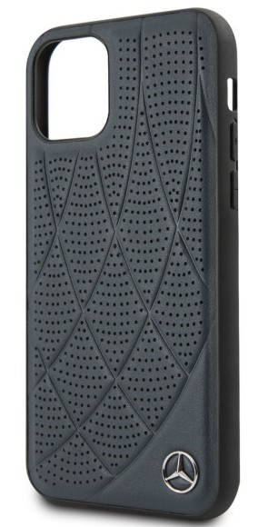 Чехол-накладка для iPhone 12 Mini Mercedes кожа черный