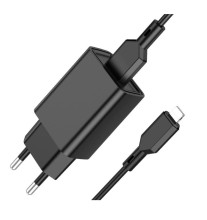 СЗУ Borofone USB BA68A кабель Lighining черный