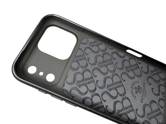 Чехол-накладка для iPhone 17 Pro Max Santa Barbara Magsafe Silver  Metal Winding