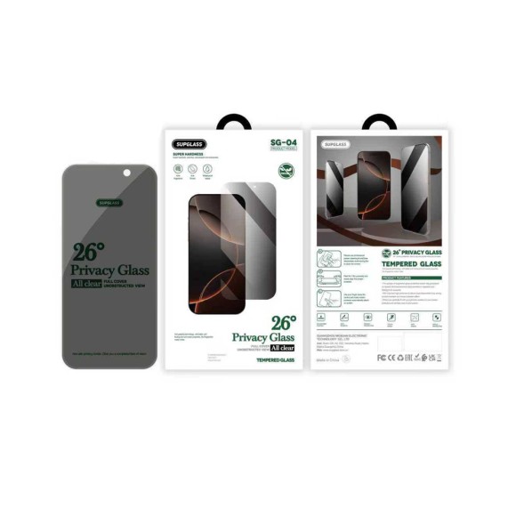 Стекло Apple iPhone 17 Pro Max SupGlass SG-04 Антишпион