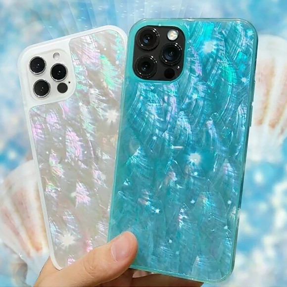 Чехол-накладка для iPhone 13 Pro K-DOO Seashell противоударный бирюзовый Чехол-накладка для iPhone 13 Pro K-DOO Seashell противоударный бирюзовый