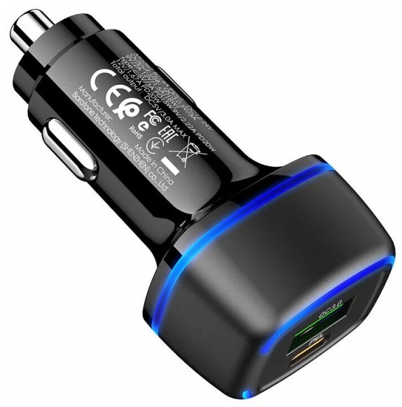 АЗУ Borofone BZ14A 3.0A TYPE-C Lightning черный АЗУ Borofone BZ14A 3.0A TYPE-C Lightning черный