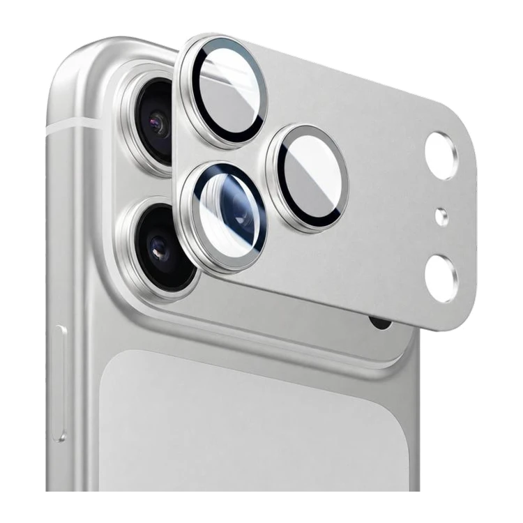 Защитные линзы на блок камер Apple iPhone 17 Pro/18 Pro Серебристая