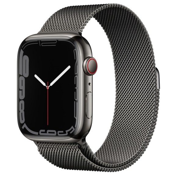 Часы Apple Watch Series 7 45мм MKL33 Series 7 GPS+Cellular Graphite/Graphite Milanese Loop, графит/графит (Графитовый, Графитовый) Часы Apple Watch Series 7 45мм MKL33 Series 7 GPS+Cellular Graphite/Graphite Milanese Loop, графит/графит (Графитовый, Графитовый)