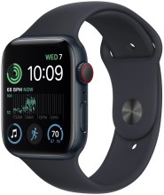 Умные часы Apple Watch Series SE Gen 2 MNTF3 44 мм S/M Aluminium Case, midnight Sport Band (Темная ночь, Темная ночь)