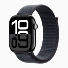Умные часы Apple Watch Series 10 46mm MWWR3 Jet Black Aluminum Case with Lnk Sport Loop (Jet Black, Lnk)