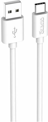Кабель Olmio USB 2.0 - USB type-C, 1м, белый