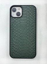 Чехол-накладка для iPhone 14 Plus KEEPHONE под змею зеленый