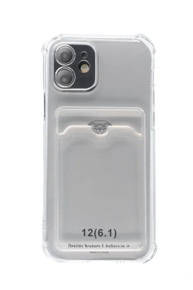 Чехол-накладка для iPhone 12 VEGLAS Pocket прозрачный