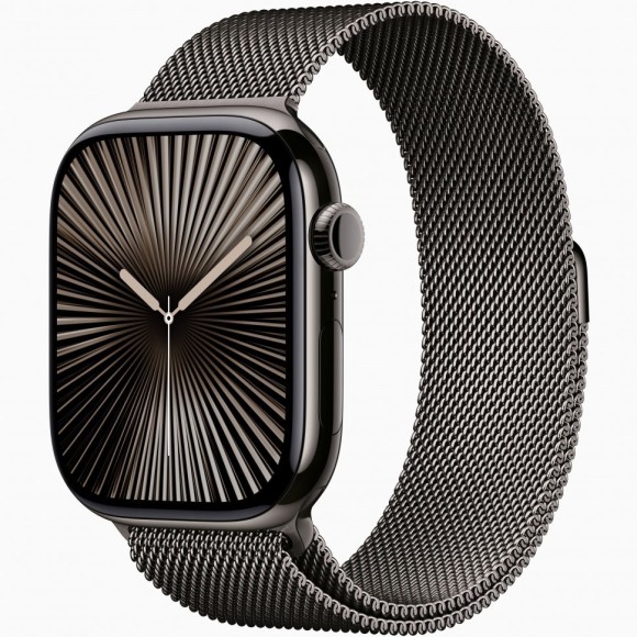 Умные часы Apple Watch Series 10 46mm/M/L MWYW3 Case Slate Titanium with Slate Milanese Loop  (Slate, Slate)