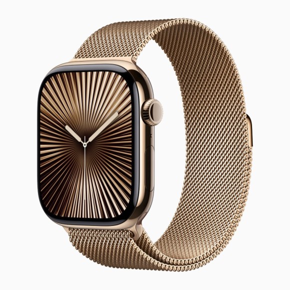 Умные часы Apple Watch Series 10 46mm/M/L MX003  Case Gold Titanium with Gold Milanese Loop (Gold Titanium, Gold)