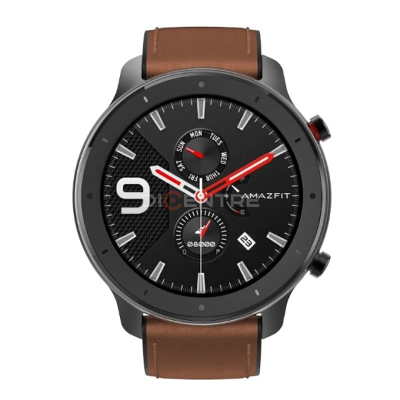 Часы Amazfit GTR 47mm aluminium case, leather strap (A1902) (Aluminium Alloy)