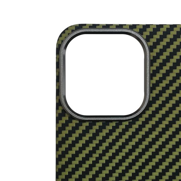 Чехол-накладка для iPhone 12 Pro Max K-DOO Kevlar черно-зеленый