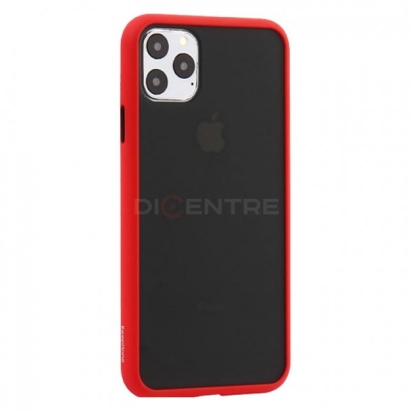 Чехол-накладка для iPhone 11 Pro Max KeepHone пластик матовый с красным ободком